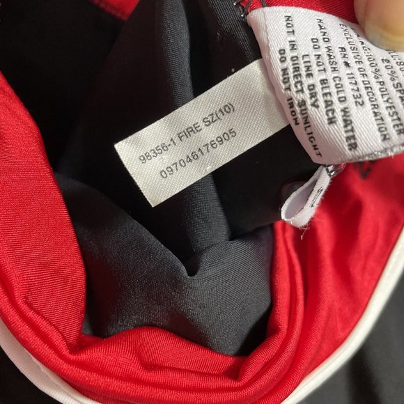 ZEROXPOSUR  Bikini Skirt Swimsuit Woman’s Size 10 Tie Padded Reversible Black - Picture 6 of 12